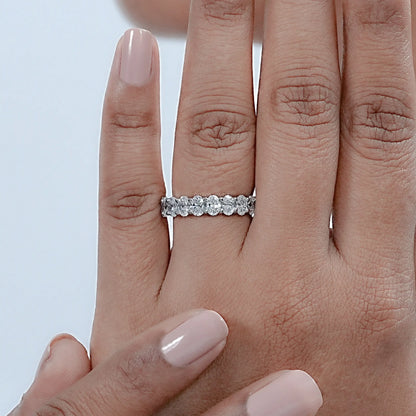 Oval Cut Lab Grown Diamond Eternity Band Rings