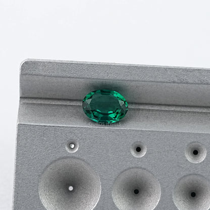 Green Oval Zambian Emerald Gemstone Loose
