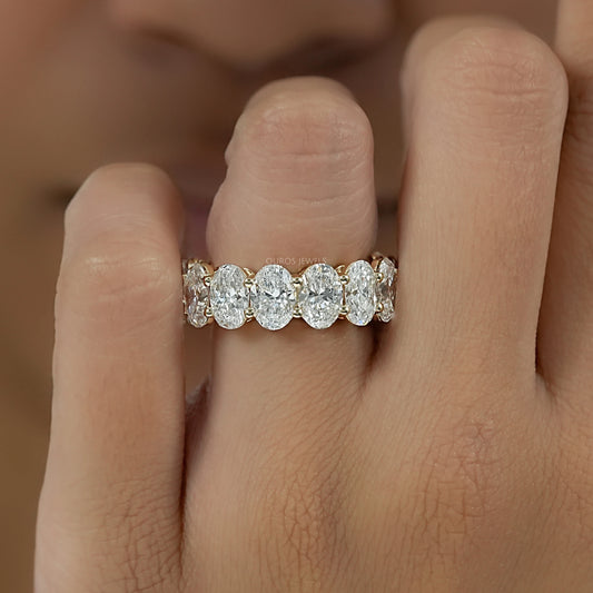 Oval Lab Diamond Eternity Band Ring