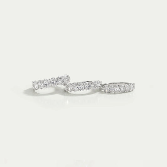 Oval Cut Lab Grown Diamond Seven Stone Anniversary Ring Rings