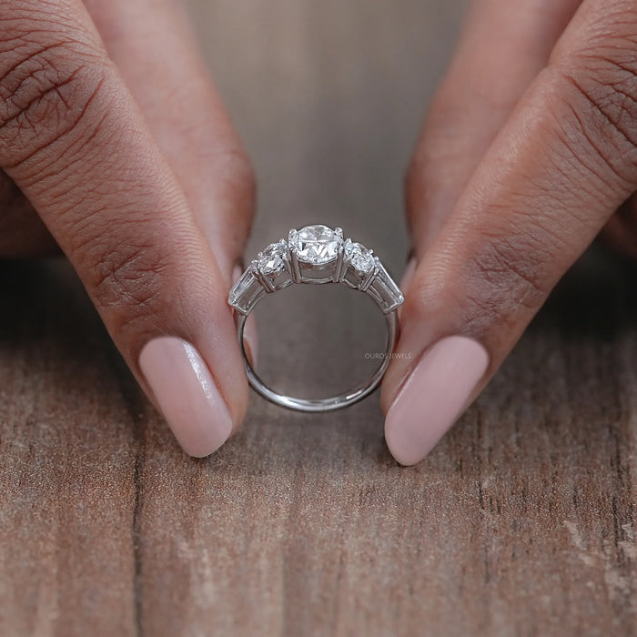 Five Stone Oval Lab Diamond Engagement Ring