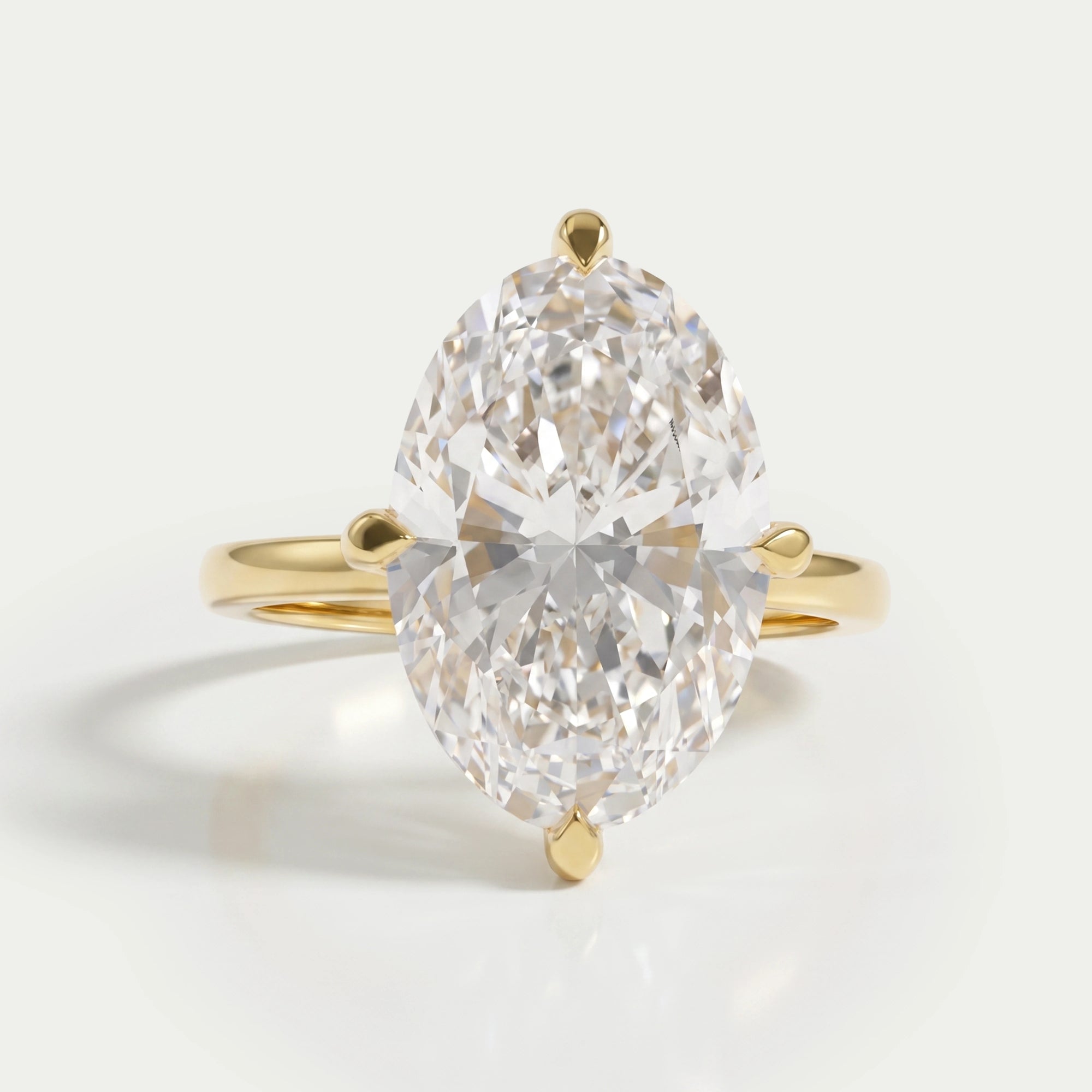 Oval Cut Diamond Solitaire Ring - Hailey Bieber Edition