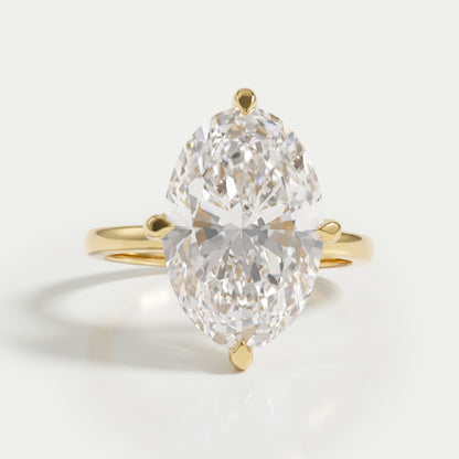 Oval Cut Diamond Solitaire Ring - Hailey Bieber Edition