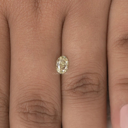 Fancy Yellow Oval Cut Lab Grown Diamond
