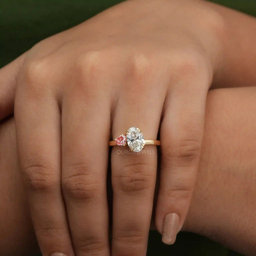 women wearing heart cut diamond ring