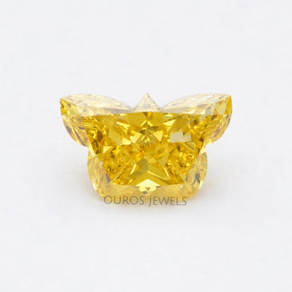 1.55 Carat Yellow Butterfly Cut Lab Diamond