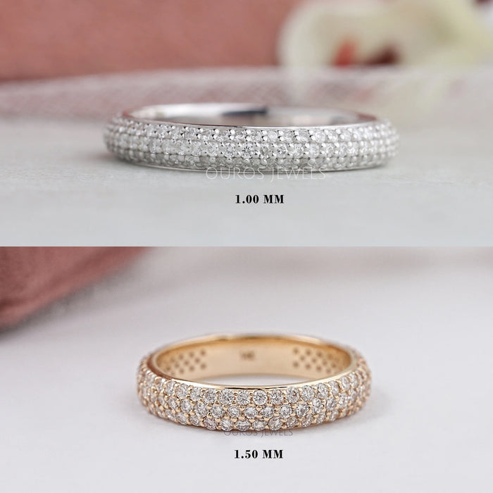 Micro Pavé Round Diamond Wedding Band