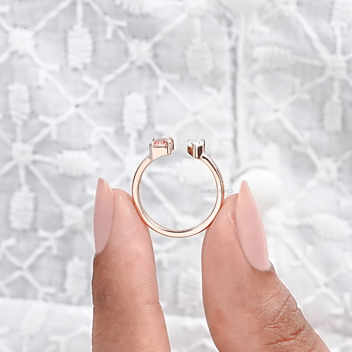 Pear And Radiant Lab Diamond Toi Et Moi Ring Ring