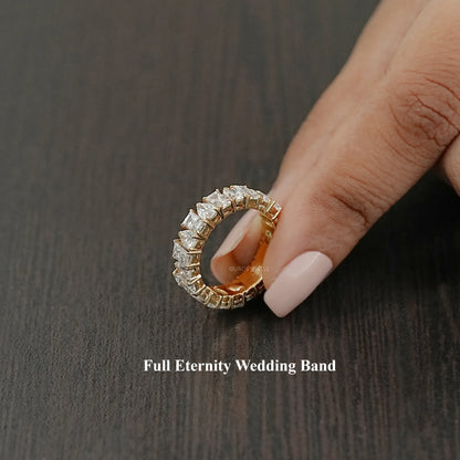 Tapered Baguette and Pear Diamond Half Eternity Wedding Band Rings