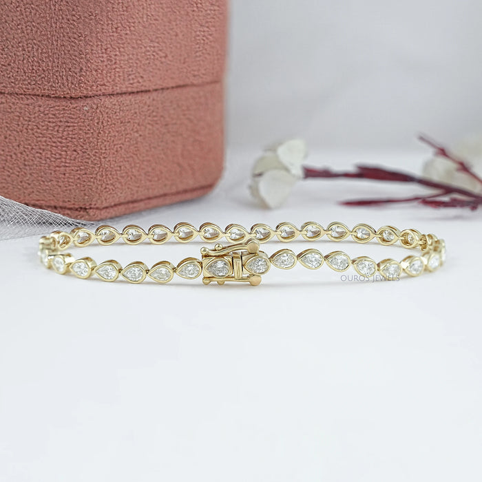 Pear Diamond Tennis Bracelet - East West Set Bracelet