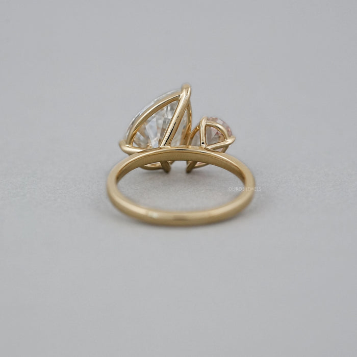 Pear Dual Lab-Grown Diamond Engagement Ring