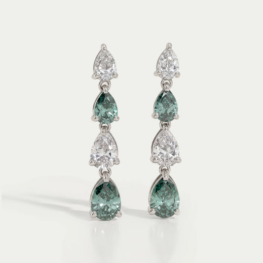 Pear Cut Lab Diamond Dangle Earrings Earrings