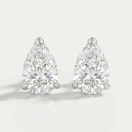 Pear Cut  Lab Diamond  Stud  Earrings