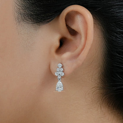 Pear Lab Grown Diamond Drop Earrings Earrings