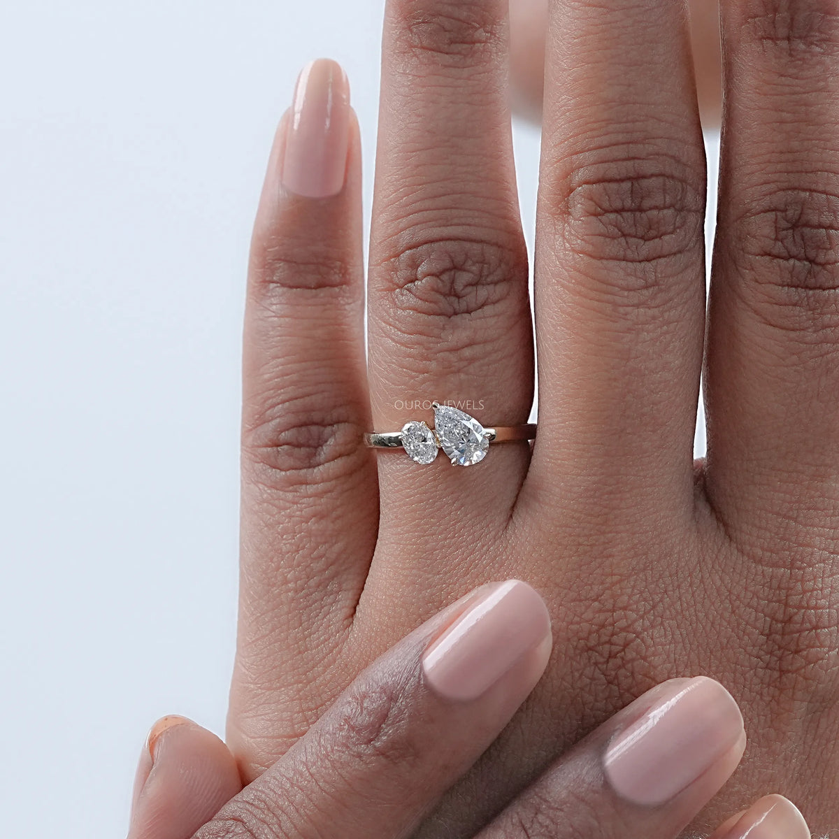Oval And Pear Lab Diamond Toi Et Moi Ring Ring