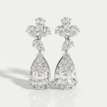 Pear Lab Diamond Drop Dangle Earrings Earrings