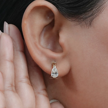 Pear Lab Diamond Hoop Earring Earring