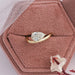 Pear Diamond Curved Solitaire Engagement Ring Ring