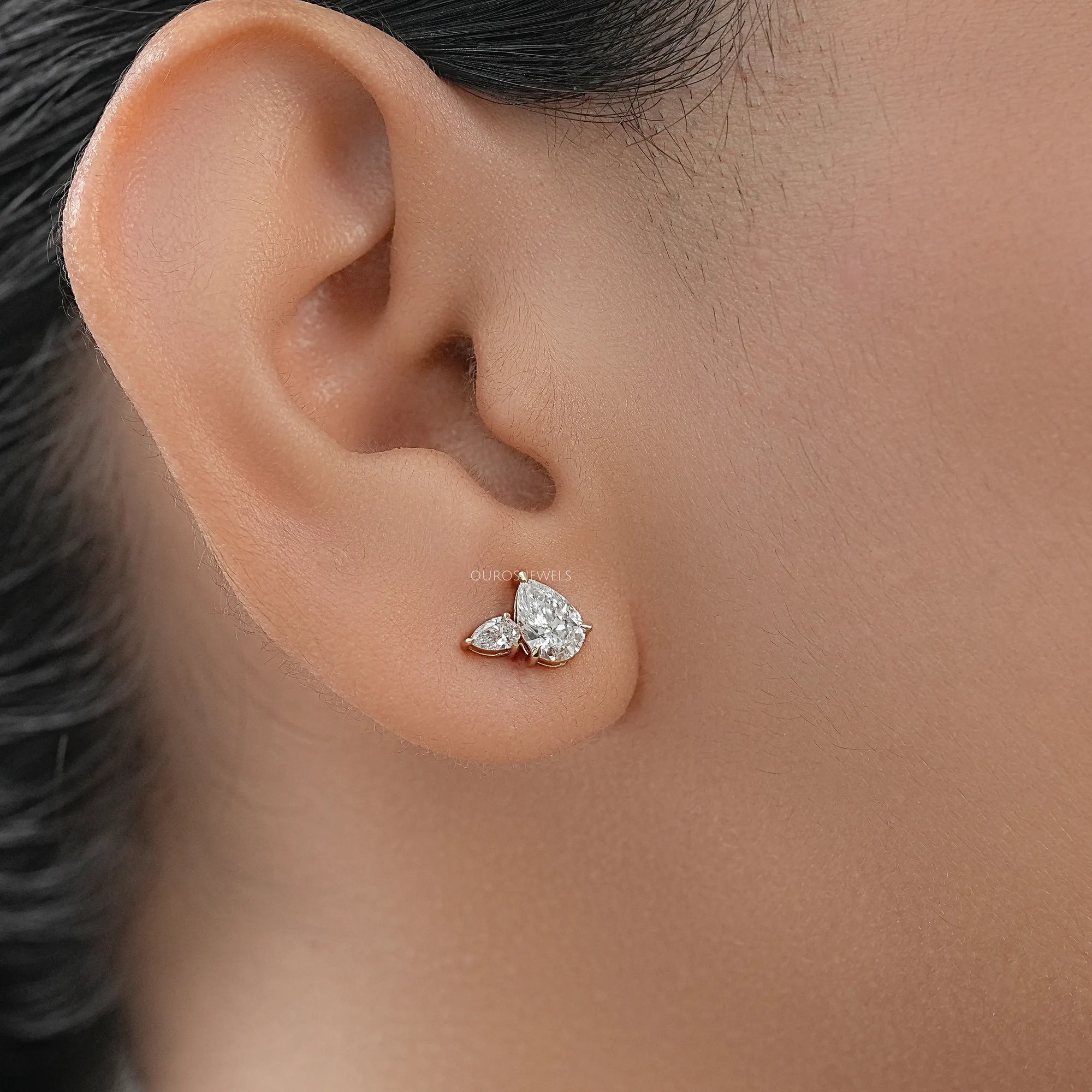 Toi Et Moi Pear Lab Diamond Stud Earrings Earrings