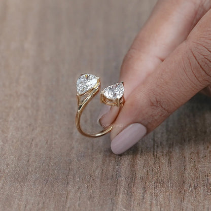 Pear Lab Diamond Toi Et Moi Engagement Ring Rings