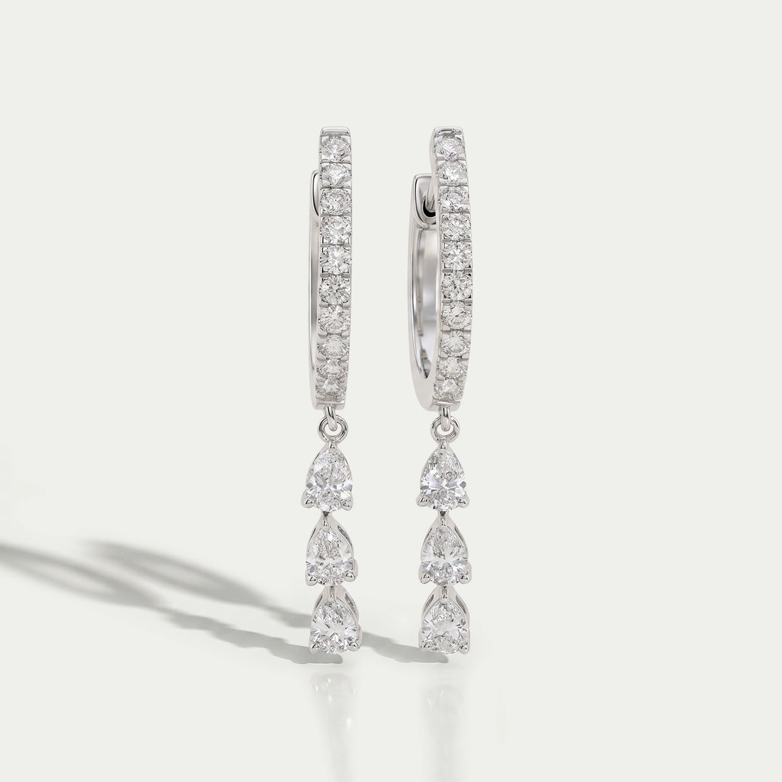 Pear Cut Lab Diamond Drop And Dangle Earrings Earring