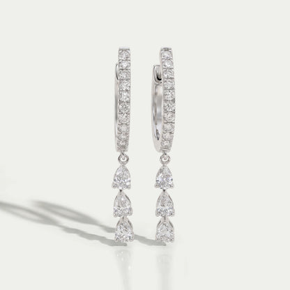 Pear Cut Lab Diamond Drop And Dangle Earrings Earring