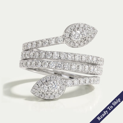 Pear Shape Diamond White Gold Engagement Ring