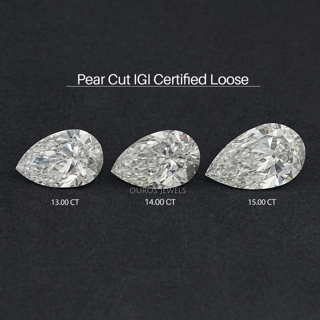 Certified Pear Cut Lab Grown Diamond Loose