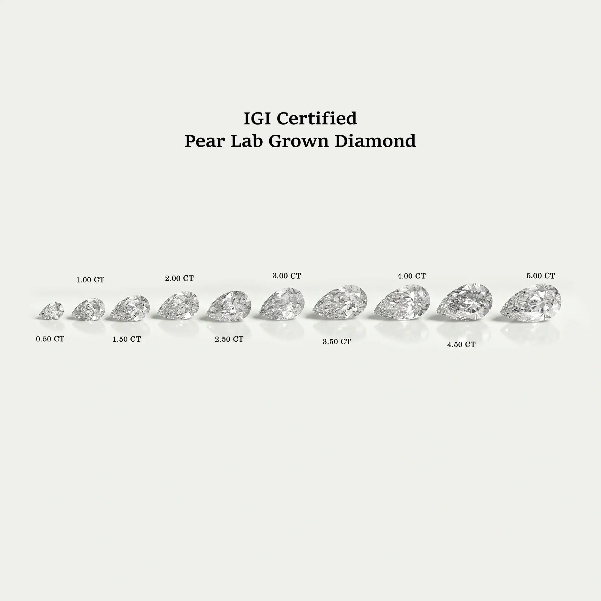 Certified Pear Cut Lab Grown Diamond Loose