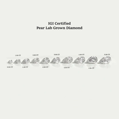Certified Pear Cut Lab Grown Diamond Loose