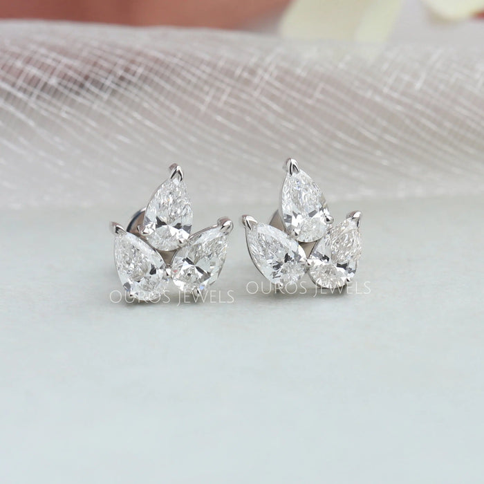 Three Pear Lab Grown Diamond Mini Studs