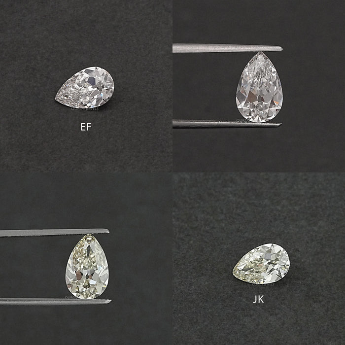 Vintage Old Mine Cut Pear Diamond - Lab Grown