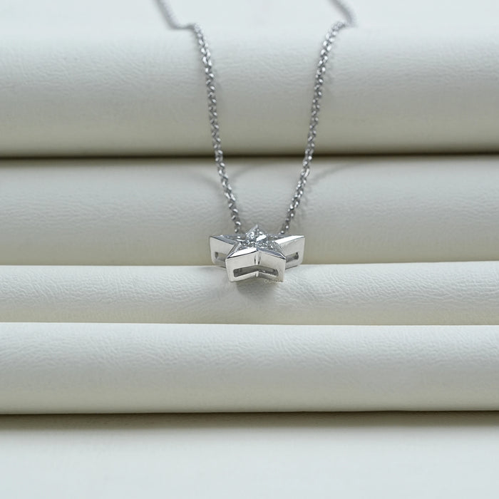 Custom Star Shaped Diamond Necklace