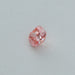 side view of each pink cushion cut lab made diamond loose