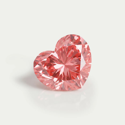 Pink Heart Shaped Lab Grown Diamond