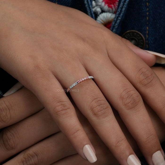 Round  Cut Lab Grown  Diamond Wedding Band