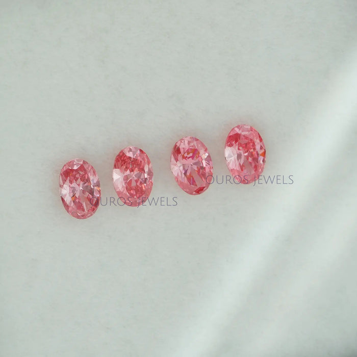 Loose Pink Oval Cut Lab Grown Diamonds