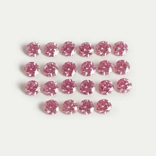 Pink Round Cut Lab Grown Diamonds