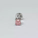 Pink Cushion Cut Single Stud Earring