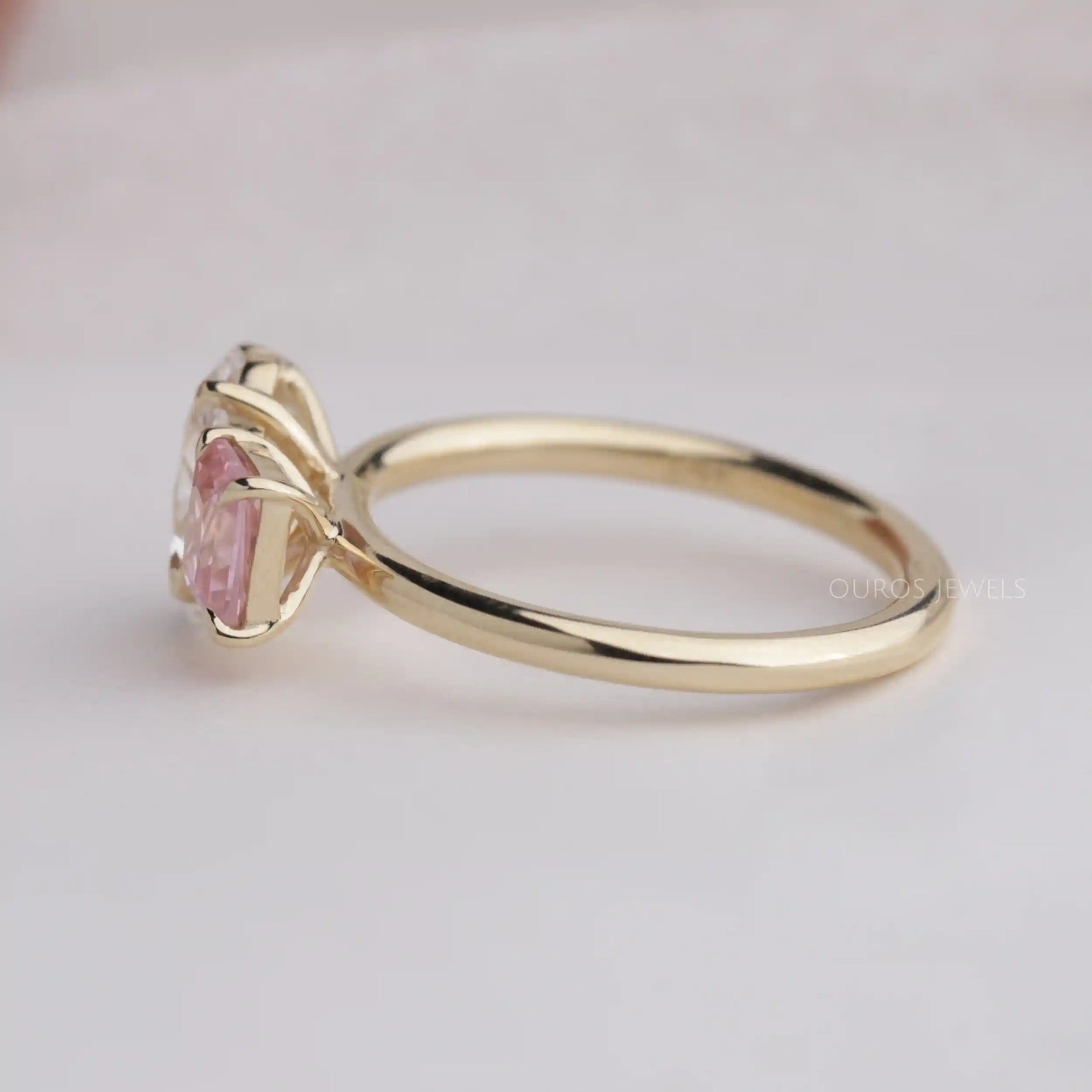 Semi Precious Radiant Shape Toi Et Moi Anniversary Ring