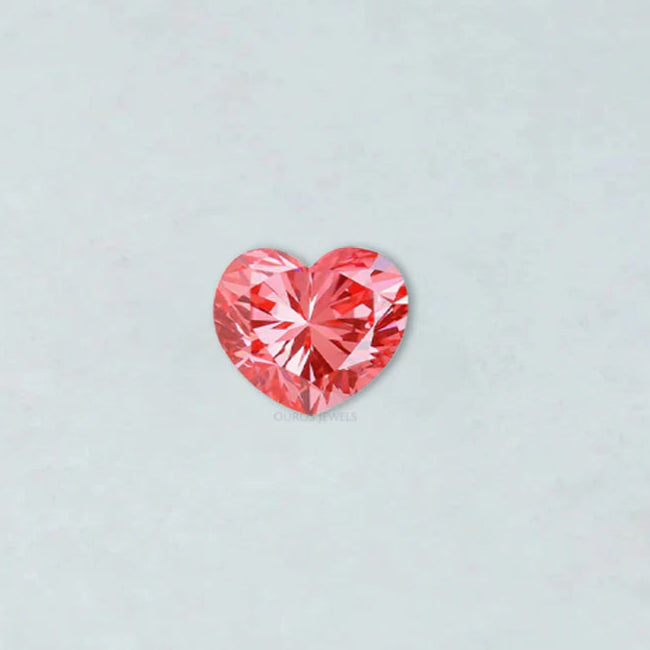 Pink Heart Cut Lab Grown Diamond