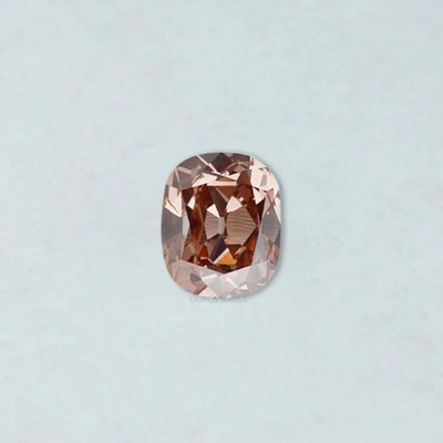 Pinkish Brown Cushion Cut Lab Made Diamond