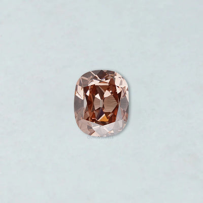 Pinkish Brown Cushion Cut Lab Made Diamond