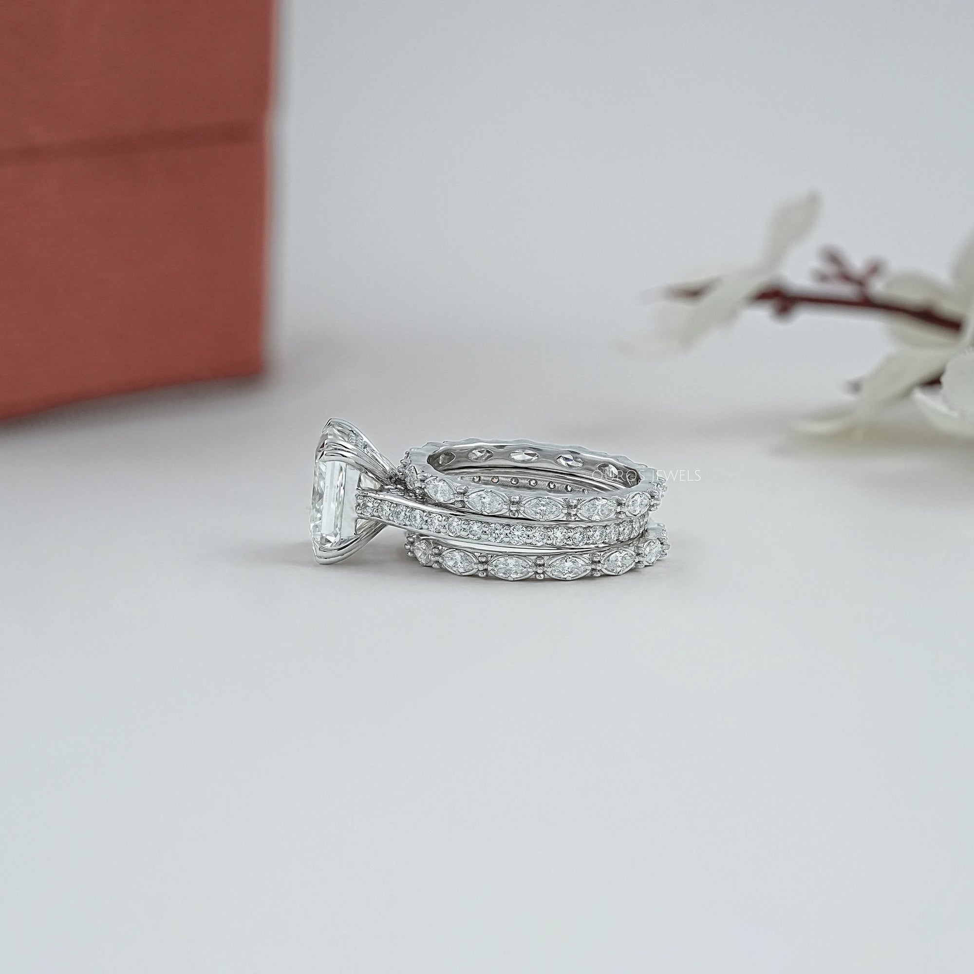 Round Cut Solitaire Diamond Bridal Ring Set