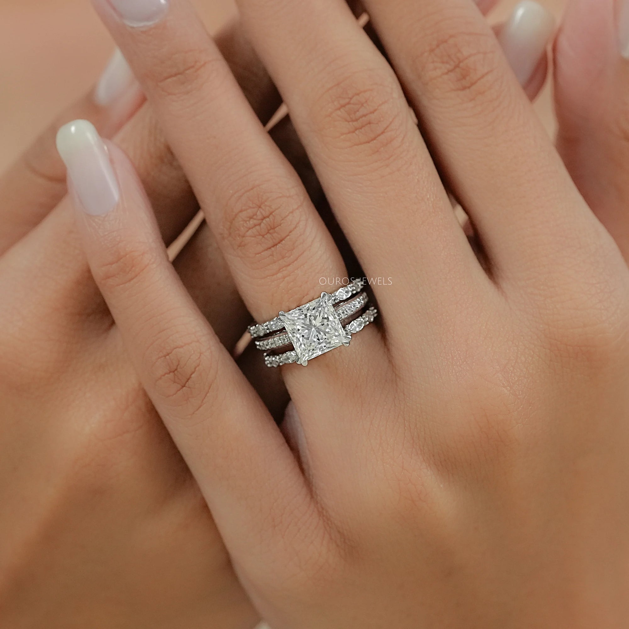 Round Cut Solitaire Diamond Bridal Ring Set