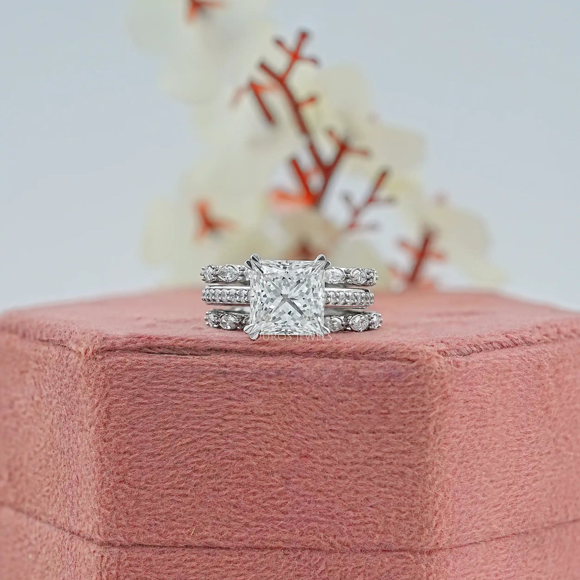 Round Cut Solitaire Diamond Bridal Ring Set