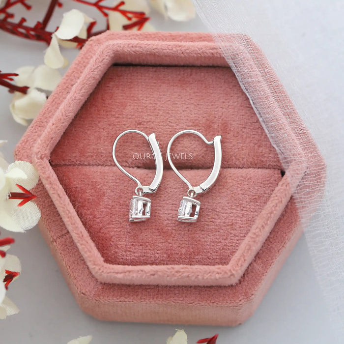 Princess Cut Diamond Drop and Dangle Earrings