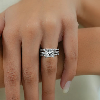 Round Cut Solitaire Diamond Bridal Ring Set