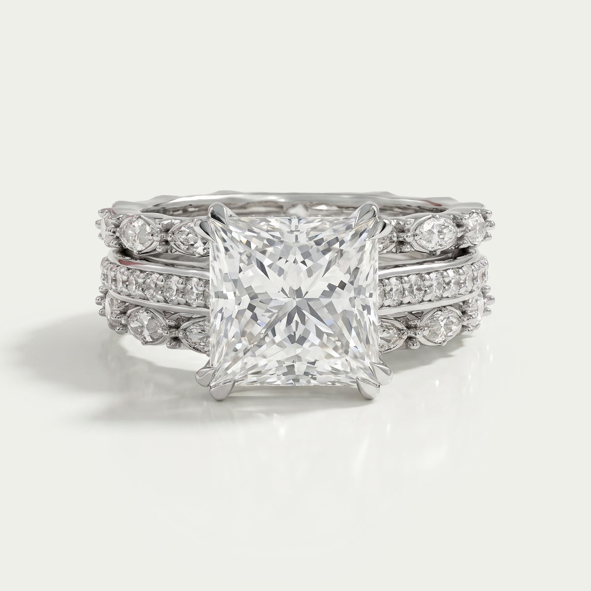 Princess Cut Diamond Wedding Bridal Ring Set Rings