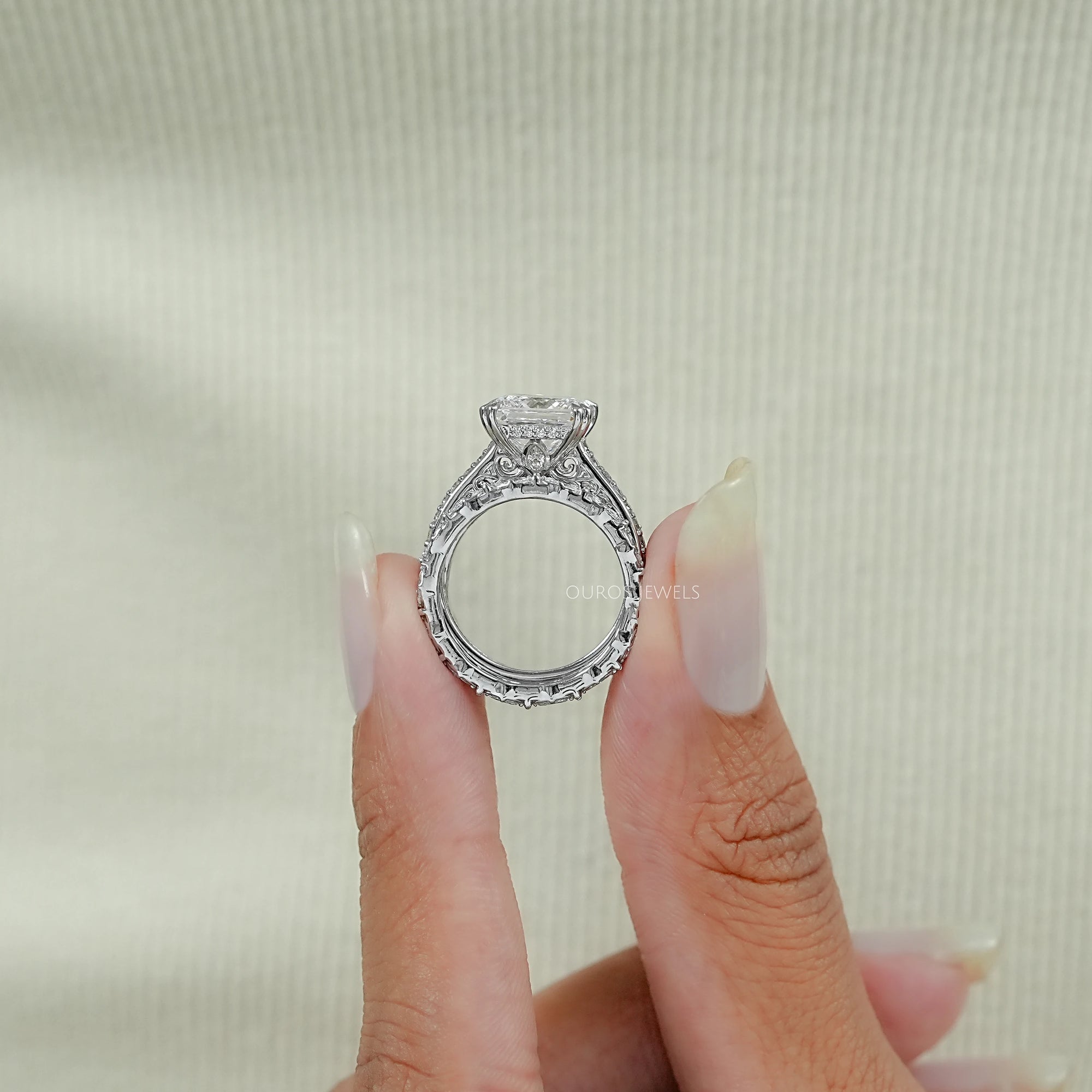 Round Cut Solitaire Diamond Bridal Ring Set